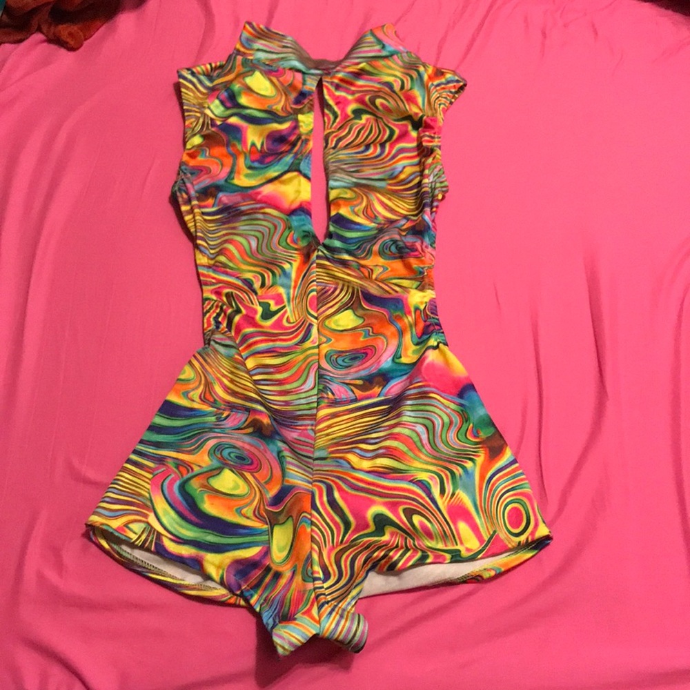 Little black diamond one piece bodysuit